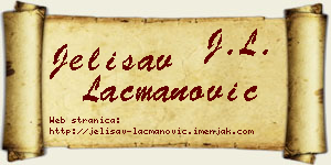 Jelisav Lacmanović vizit kartica